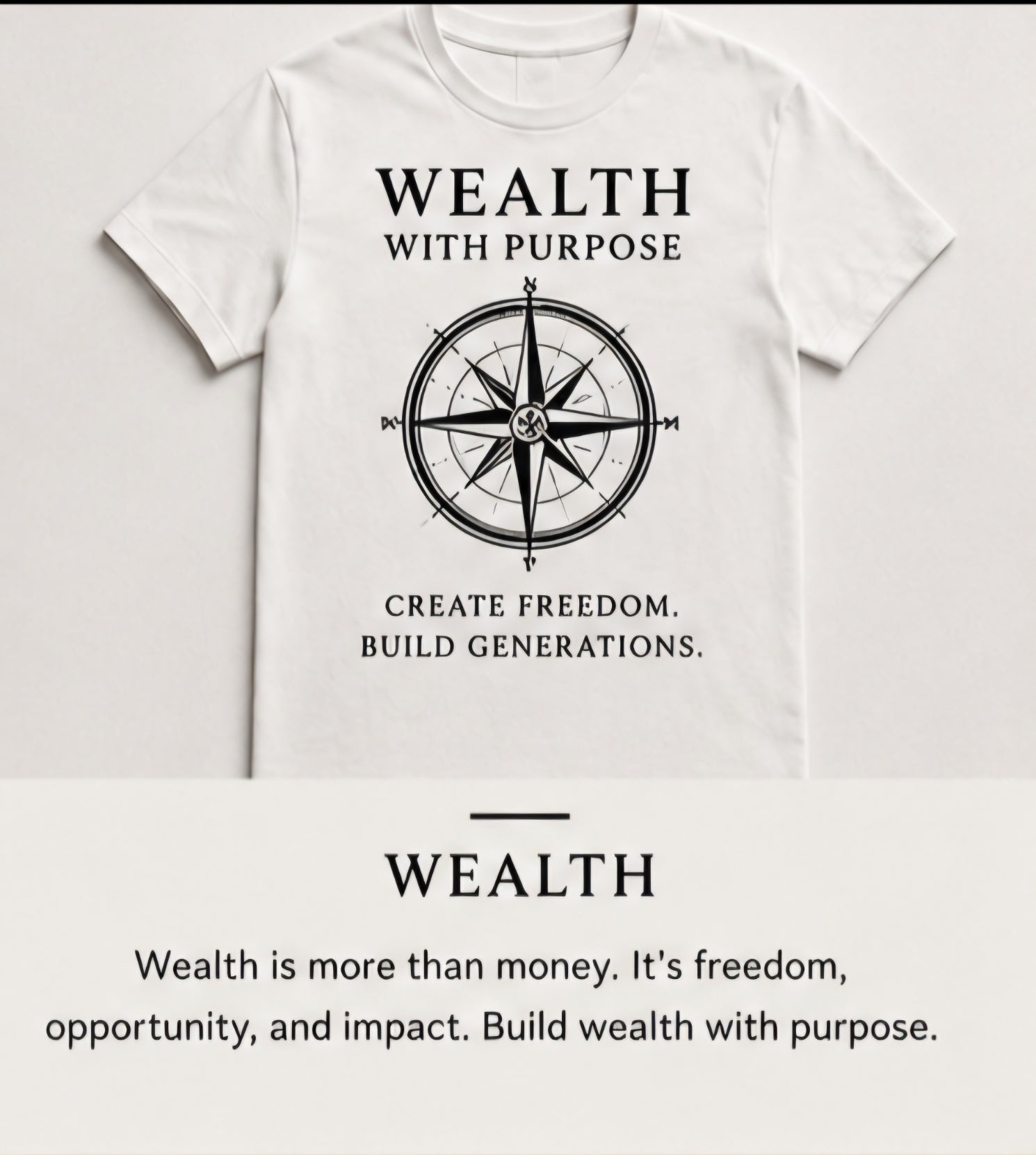 Short sleeve t-shirt (WEALTH)